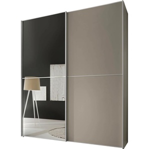 Schwebetürenschrank STAUD Sinfonie Plus, edles Design in hochwertiger Qualität, Made Germany Schränke Gr. B/H/T: 167cm x 222cm x 68cm, Basic, 2 St., beige (sand) Mit vier verschiedenen Ausstattungsvarianten