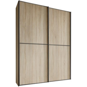 Schwebetürenschrank STAUD Sinfonie Plus, edles Design in hochwertiger Qualität, Made Germany Schränke Gr. B/H/T: 167 cm x 222 cm x 68 cm, Classic, 2 St., braun (sonoma eiche) Mit vier verschiedenen Ausstattungsvarianten