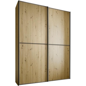 Schwebetürenschrank STAUD Sinfonie Plus, edles Design in hochwertiger Qualität, Made Germany Schränke Gr. B/H/T: 167 cm x 222 cm x 68 cm, Comfort, 2 St., braun (artisan eiche) Mit vier verschiedenen Ausstattungsvarianten