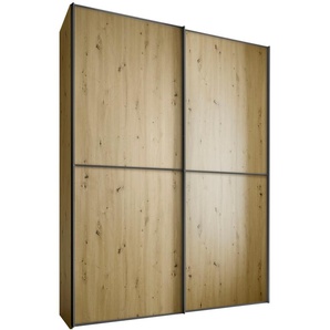 Schwebetürenschrank STAUD Sinfonie Plus, edles Design in hochwertiger Qualität, Made Germany Schränke Gr. B/H/T: 200 cm x 222 cm x 68 cm, Classic, 2 St., braun (artisan eiche) Mit vier verschiedenen Ausstattungsvarianten