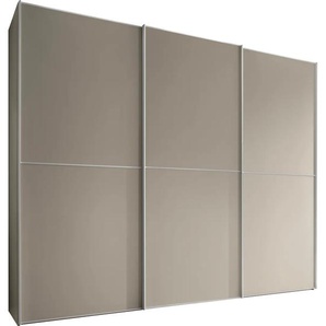 Schwebetürenschrank STAUD Sinfonie Plus, edles Design in hochwertiger Qualität, Made Germany Schränke Gr. B/H/T: 249cm x 222cm x 68cm, Basic, 3 St., beige (sand) Mit vier verschiedenen Ausstattungsvarianten