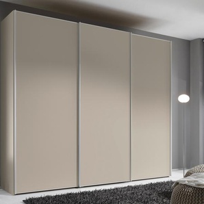 Schwebetürenschrank STAUD Sinfonie Plus, edles Design in hochwertiger Qualität, Made Germany Schränke Gr. B/H/T: 249cm x 240cm x 68cm, Basic, 3 St., beige (sand) Mit vier verschiedenen Ausstattungsvarianten