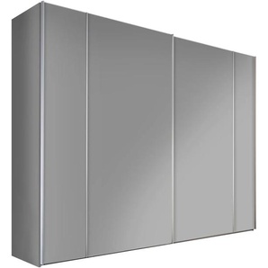 Schwebetürenschrank STAUD Sonett 100, Made in Germany Schränke Gr. B/H/T: 298 cm x 240 cm x 68 cm, Classic, 2 St., grau (hellgrau) mit vier verschiedenen Ausstattungsvarianten