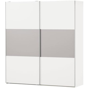 Schwebetürenschrank inkl. Innenausstattung - weiß - Materialmix - 167 cm - 222 cm - 68 cm | Möbel Kraft