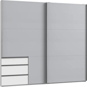 Schwebetürenschrank WIMEX Level by fresh to go Schränke Gr. B/H/T: 250 cm x 216 cm x 65 cm, 2 St., weiß (weiß, light grey)