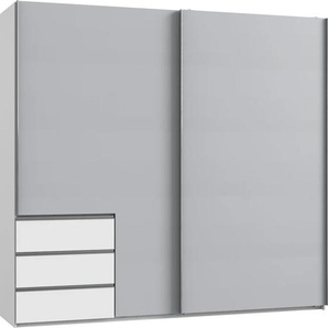 Schwebetürenschrank WIMEX Level by fresh to go Schränke Gr. B/H/T: 250cm x 236cm x 65cm, 2 St., weiß (weiß/light grey)