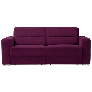 Sedda Schlafsofa, Aubergine, Textil, Uni, 2-Sitzer, 202x86x92 cm, Austria Gütezeichen, AZO-frei, Made in Austria, Stoffauswahl, Schlafen auf Sitzhöhe, einzeln ausziehbar, Kinder- & Jugendzimmer, Jugendmöbel, Jugendsofas