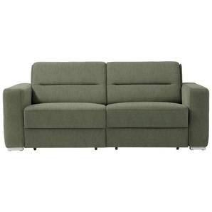 Sedda Schlafsofa, Olivgrün, Textil, Uni, 2-Sitzer, 202x86x92 cm, Austria Gütezeichen, AZO-frei, Made in Austria, Stoffauswahl, Schlafen auf Sitzhöhe, einzeln ausziehbar, Kinder- & Jugendzimmer, Jugendmöbel, Jugendsofas