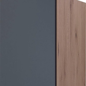 Seitenschrank FLEX-WELL Morena Schränke Gr. B/H/T: 50 cm x 200 cm x 57,1 cm, 1 St., grau (basaltgrau, san remo eiche) Hochschrank Seitenschränke (B x H T) 50 200 57 cm, für viel Stauraum