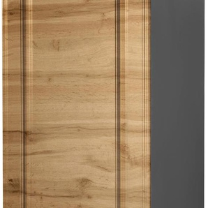 Seitenschrank HELD MÖBEL Stockholm, Breite 50 cm Schränke Gr. B/H/T: 50 cm x 200 cm x 60 cm, 1 St., grau (wotaneiche, grafit) Seitenschränke hochwertige MDF-Fronten, 50 cm breit, 200 hoch, viel Stauraum