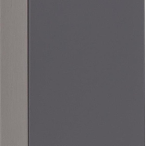 Seitenschrank WELLTIME Lienz, grau (mattgrau), B:40cm H:180cm T:35cm, MDF, Schränke, Bad-Hochschrank Bad-Seitenschrank