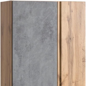 Seitenschrank WELLTIME Sölden, grau (oxid beton), B:65cm H:180cm T:35cm, MDF, Schränke