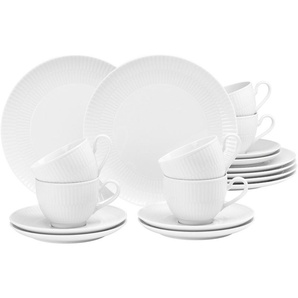 Seltmann Weiden Kaffeeservice Geschirr-Set, 18 Teile, Amina (18-tlg), 6 Personen, Porzellan, Made in Germany