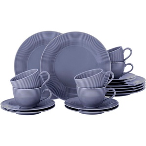 Seltmann Weiden Kaffeeservice Geschirr-Set, 18 Teile, Beat (18-tlg), 6 Personen, Porzellan, mit Relief, Made in Germany