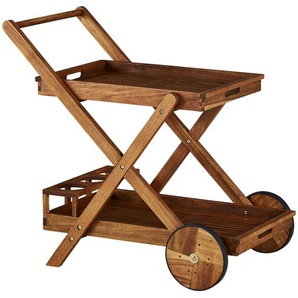 Servierwagen Genua - holzfarben - Materialmix - 51 cm - 76 cm - 81,5 cm | Möbel Kraft