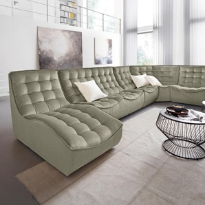 Sessel CALIA ITALIA Banjo, Designsessel mit erstklassigem Sitzkomfort, als Einzelelement Gr. Luxus-Microfaser Selfie, B/H/T: 81cm x 88cm x 102cm, beige Polstersessel Sessel oder als Modulsofa mit den passenden Elementen kombinierbar