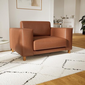 Sessel Cognac - Eleganter Sessel: Hochwertige Qualität, einzigartiges Design - 128 x 75 x 98 cm, Individuell konfigurierbar