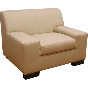 Sessel DOMO COLLECTION Norma Gr. NaturLEDER, B/H/T: 110cm x 74cm x 85cm, braun (cappuccino) Polstersessel Sessel