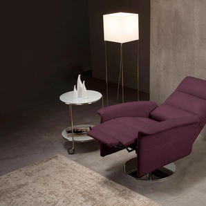 Sessel EGOITALIANO Kelly Designsessel Gr. Lu x us-Microfaser BLUSH, Drehfunktion-Relaxfunktion, B/H/T: 83 cm x 105 cm x 92 cm, lila (plum) Einzelsessel Relaxsessel Lesesessel und drehbar, manuelle Relaxfunktion mit Push-Back-Mechanismus