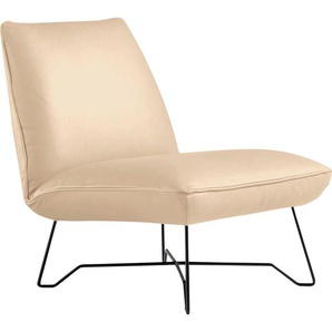 Sessel EGOITALIANO Lia Loungesessel, elegant und stylisch, toller Sitzkomfort Gr. Leder BULL, B/H/T: 62cm x 73cm x 79cm, beige (champagner) Einzelsessel extravaganter Designsessel, Solitärsessel