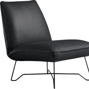 Sessel EGOITALIANO Lia Loungesessel, elegant und stylisch, toller Sitzkomfort Gr. Leder BULL, B/H/T: 62cm x 73cm x 79cm, schwarz Einzelsessel extravaganter Designsessel, Solitärsessel