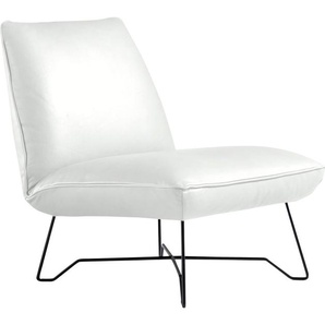 Sessel EGOITALIANO Lia Loungesessel, elegant und stylisch, toller Sitzkomfort Gr. Leder BULL, B/H/T: 62cm x 73cm x 79cm, weiß Einzelsessel extravaganter Designsessel, Solitärsessel