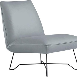 Sessel EGOITALIANO Lia Loungesessel, elegant und stylisch, toller Sitzkomfort Gr. Leder NUVOLE, B/H/T: 62cm x 73cm x 79cm, blau (himmelblau) Einzelsessel extravaganter Designsessel, Solitärsessel