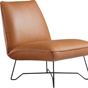 Sessel EGOITALIANO Lia Loungesessel, elegant und stylisch, toller Sitzkomfort Gr. Leder NUVOLE, B/H/T: 62cm x 73cm x 79cm, braun (akazie) Einzelsessel extravaganter Designsessel, Solitärsessel