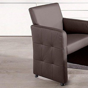 Sessel EXXPO - SOFA FASHION Barista, Loungesessel Gr. Kunstleder SOFTLUX, Sessel, B/H/T: 61 cm x 88 cm x 70 cm, braun (schoko) Esszimmersessel Sessel Breite 61 cm