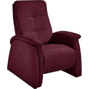 Sessel EXXPO - SOFA FASHION Tivoli, Hochlehnsessel, Relaxsessel, Kinosessel, bequem Gr. Luxus-Microfaser 2, mit Relaxfunktion und 2 Armlehnen, B/H/T: 87cm x 109cm x 152cm, rot (bordeaux) Lesesessel Relaxsessel Sessel mit Relaxfunktion, schmale Armlehnen