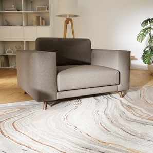 Sessel Graubraun - Eleganter Sessel: Hochwertige Qualität, einzigartiges Design - 128 x 75 x 98 cm, Individuell konfigurierbar