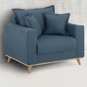 Sessel HOME AFFAIRE Edina Gr. Webstoff, B/H/T: 95 cm x 74 cm x 84 cm, blau Polstersessel Sessel auch in Baumwollmix-Bezug, im skandinavischem Stol