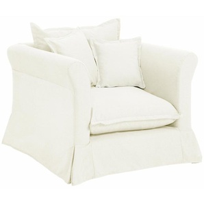 Sessel HOME AFFAIRE Luise Gr. Webstoff, B/H/T: 98 cm x 93 cm x 100 cm, beige Polstersessel Sessel Hussenoptik