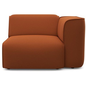 Sessel RAUM.ID Merid, orange (terra), B:109cm H:70cm T:97cm, Struktur fein (100% Polyester), Samtoptik (100% Polyester), Samtcord (92% Polyester, 8% Polyamid), Sessel, als Modul oder separat verwendbar, für individuelle Zusammenstellung