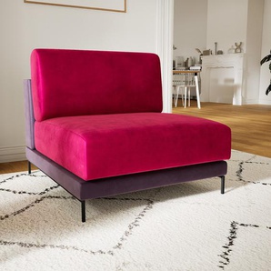 Sessel Samt Magentapink - Eleganter Sessel: Hochwertige Qualität, einzigartiges Design - 80 x 75 x 98 cm, Individuell konfigurierbar