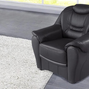 Sessel SIT & MORE Bansin Gr. NaturLEDER, B/H/T: 98cm x 94cm x 95cm, schwarz Ledersessel Polstersessel Sessel