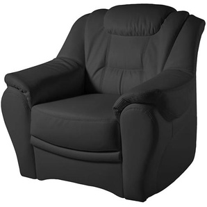 Sessel SIT & MORE Bellevue Gr. NaturLEDER-Kunstleder, B/H/T: 98cm x 94cm x 95cm, schwarz Ledersessel Sessel