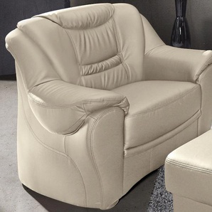 Sessel SIT & MORE Benson Gr. Luxus-Kunstleder, B/H/T: 98cm x 94cm x 95cm, beige (creme) Polstersessel Sessel