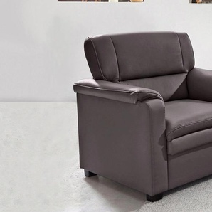 Sessel SIT & MORE Pisa Gr. NaturLEDER, B/H/T: 86cm x 89cm x 90cm, braun (mokka) Polstersessel Sessel mit Federkern