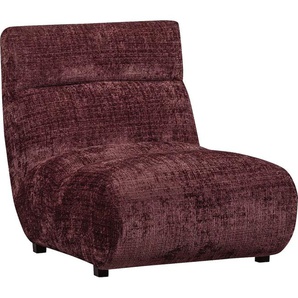 Sessel WOOOD Observe, lila (aubergine), B:75cm H:82cm T:96cm, Sessel, Polstersessel Loungesessel, frei im Raum stellbar, grob gewebter Chenille-Stoff, H 82 cm x B 75 cm