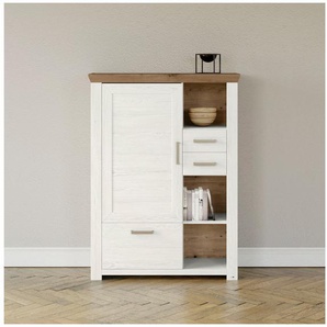 set one by Musterring Highboard York, Typ 25 und 26, in 3 Farbvarianten, Beleuchtung optional, Breite 105 cm