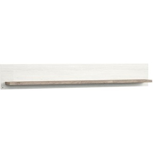 SetOne by Musterring Wandboard, Weiß, Eiche, Holzwerkstoff, 180x27x20 cm, Wohnzimmer, Regale, Wandboards