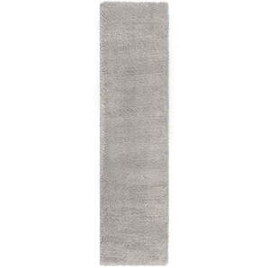 Xxxl Shaggy Flair Rugs, Grau, Hellgrau, Textil, Uni, rechteckig, 60x230 cm, Reach, AZO-frei, für Fußbodenheizung geeignet, in verschiedenen Größen erhältlich, schmutzabweisend, pflegeleicht, Teppiche & Böden, Teppiche, Hochflorteppiche & Shaggys