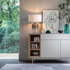 Sideboard Aurora 126 cm - Weiß matt - Metalluntergestell Weiß