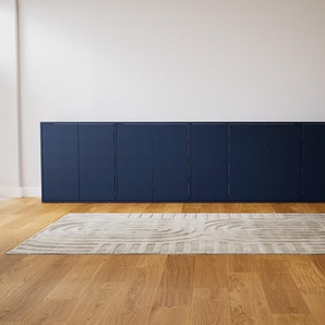 Sideboard Blau - Designer-Sideboard: Türen in Blau - Hochwertige Materialien - 339 x 79 x 47 cm, Individuell konfigurierbar