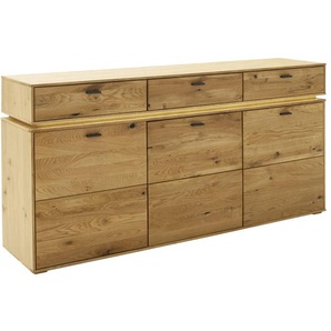 Sideboard Como in Wildeiche massiv geölt, inkl. LED-Beleuchtung