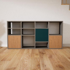 Sideboard Eiche - Designer-Sideboard: Türen in Eiche - Hochwertige Materialien - 156 x 79 x 34 cm, Individuell konfigurierbar