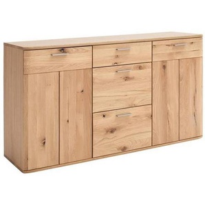 Xxxl Sideboard, Eiche, Metall, Balkeneiche, furniert, teilmassiv, 3 Schubladen, 150x84x44 cm, Typenauswahl, Beimöbel erhältlich, Wohnzimmer, Kommoden & Sideboards, Sideboards