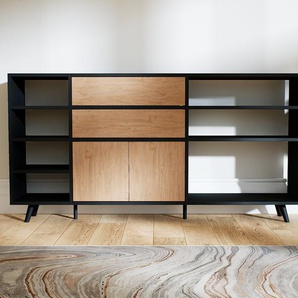 Sideboard Eiche - Sideboard: Schubladen in Eiche & Türen in Eiche - Hochwertige Materialien - 190 x 91 x 34 cm, konfigurierbar