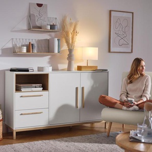 Sideboard »Eklund« mit Schubladen und Tür - braun - Holz -